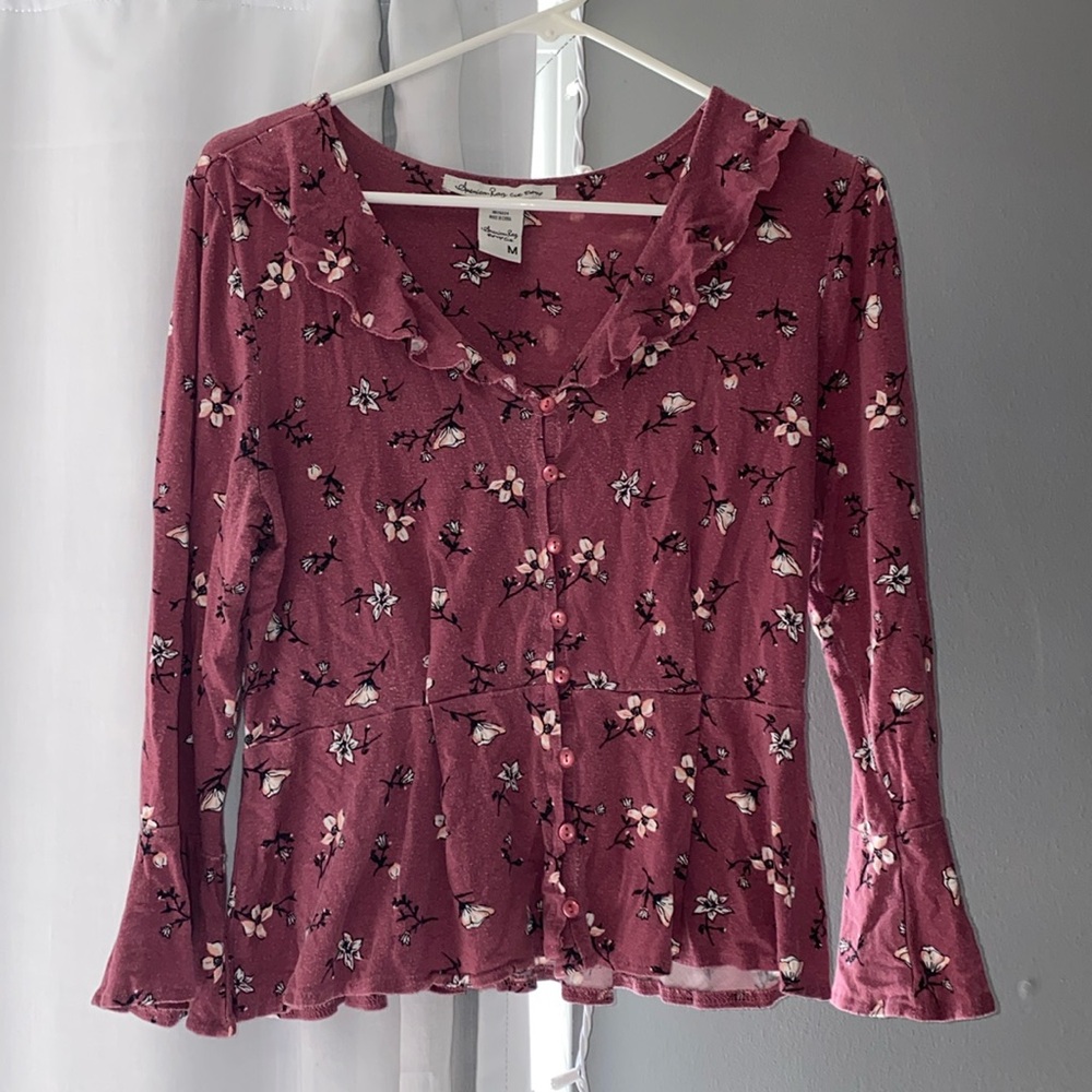 Pink Floral Blouse